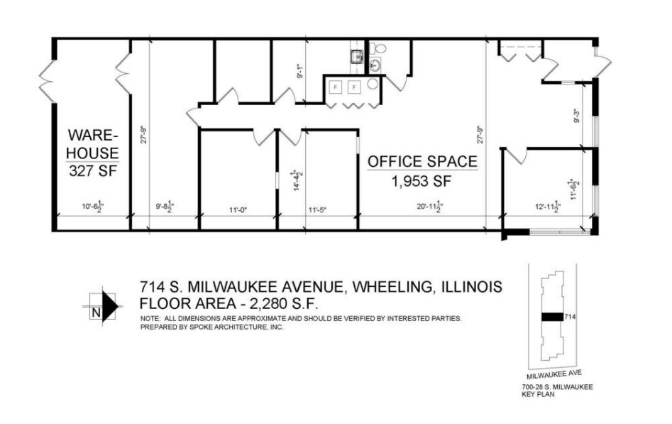 700-728 S Milwaukee Ave, Wheeling, IL à louer Plan d’étage– Image 1 sur 1
