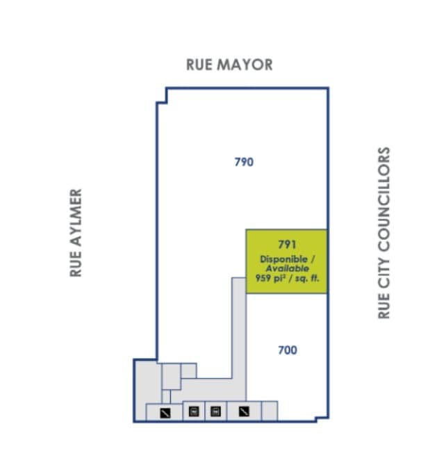 1450-1480 Rue City Councillors, Montréal, QC à louer Plan d’étage– Image 1 sur 1