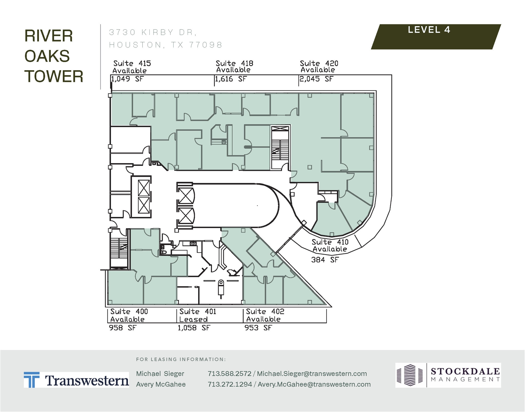 3730 Kirby Dr, Houston, TX à louer Plan d’étage– Image 1 sur 1
