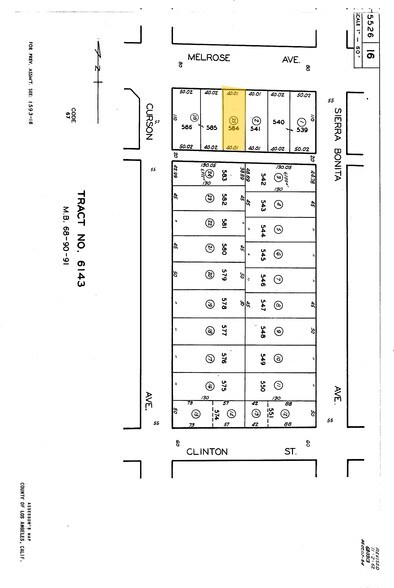 7564-7568 Melrose Ave, Los Angeles, CA à louer - Plan cadastral – Image 3 sur 5