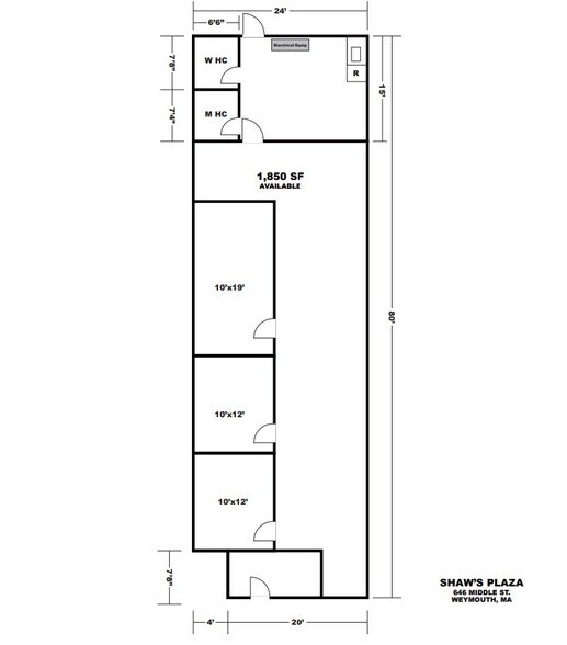 610-650 Middle St, Weymouth, MA à louer - Plan d’étage – Image 3 sur 3