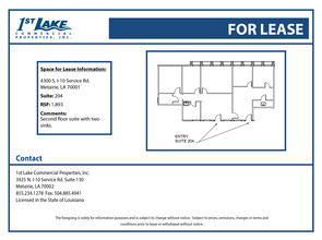 4300 S I-10 Service Rd, Metairie, LA à louer Plan d’étage– Image 1 sur 1