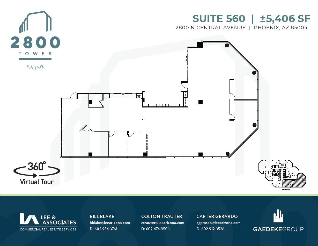 2800 N Central Ave, Phoenix, AZ à louer Plan d’étage– Image 1 sur 1