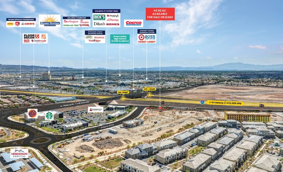 NEC Stufflebeam Ave. & Vitality Dr., Henderson, NV à louer - Aérien – Image 3 sur 6