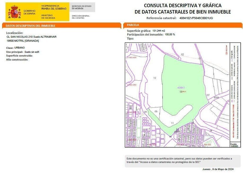 Terrain dans Motril, Granada à vendre - Plan de site – Image 3 sur 3