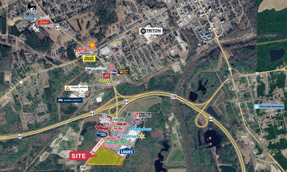 U.S. 258 South, Tarboro, NC à louer - Aérien – Image 2 sur 3