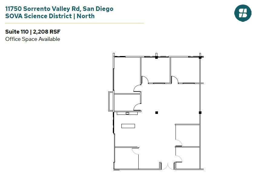 11555 Sorrento Valley Rd, San Diego, CA à louer Plan d’étage– Image 1 sur 1