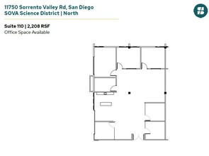 11555 Sorrento Valley Rd, San Diego, CA à louer Plan d’étage– Image 1 sur 1