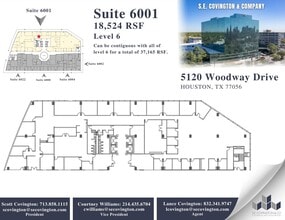 5120 Woodway Dr, Houston, TX à louer Plan d’étage– Image 1 sur 2