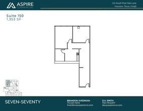 770 S Post Oak Ln, Houston, TX à louer Plan d’étage– Image 1 sur 1