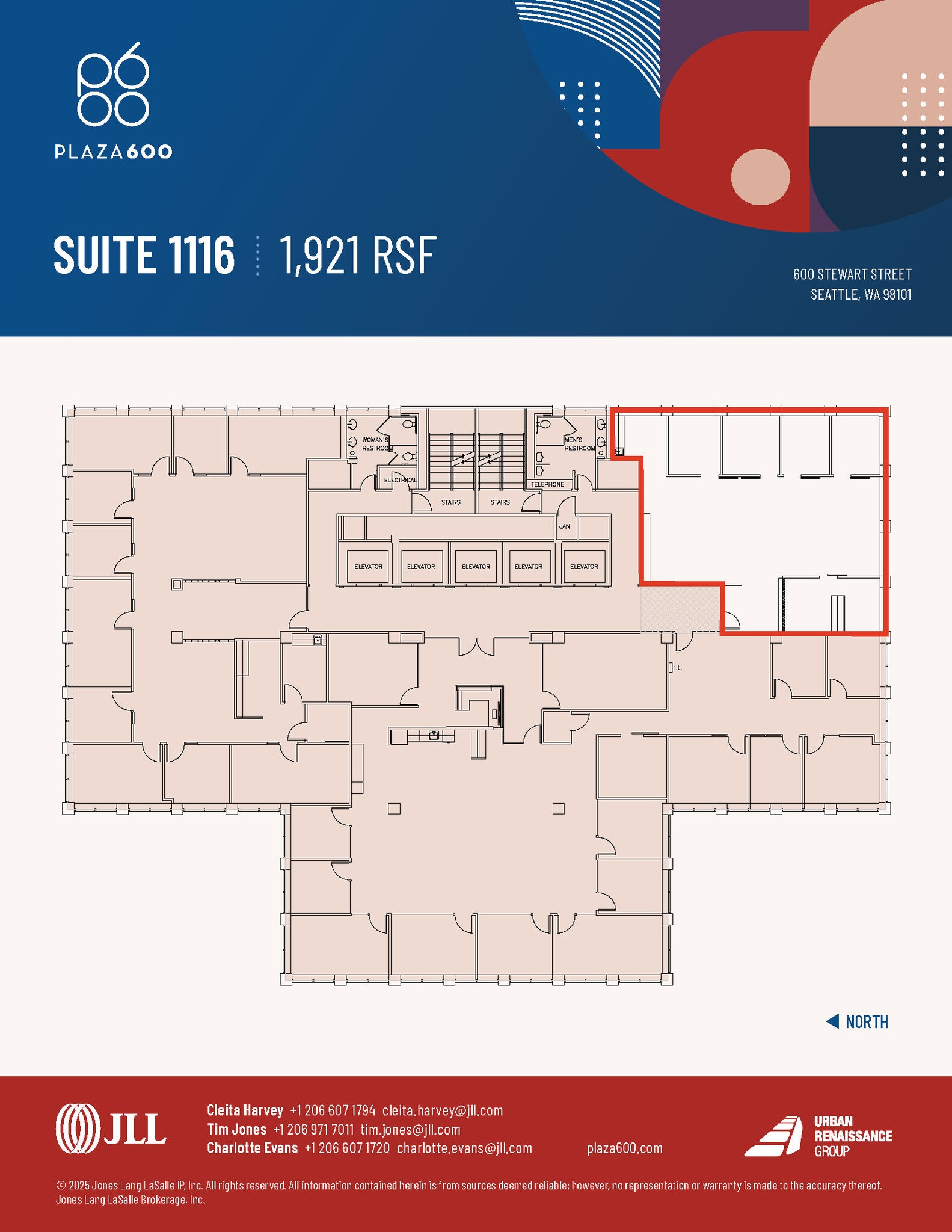 600 Stewart St, Seattle, WA à louer Plan d’étage– Image 1 sur 1