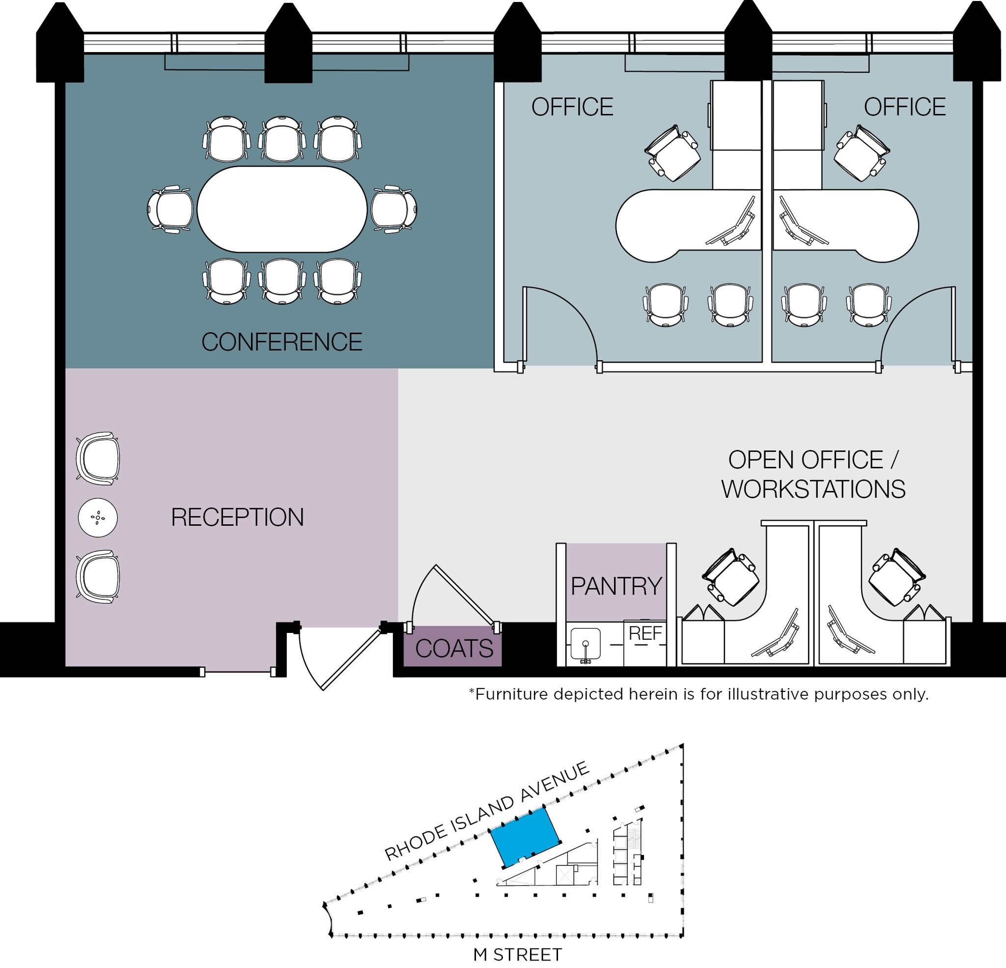 1730 Rhode Island Ave NW, Washington, DC à louer Plan d’étage– Image 1 sur 1