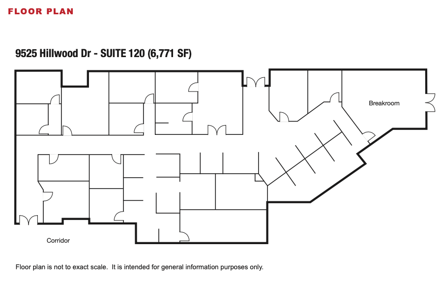 9525 Hillwood Dr, Las Vegas, NV à louer Plan d’étage– Image 1 sur 1