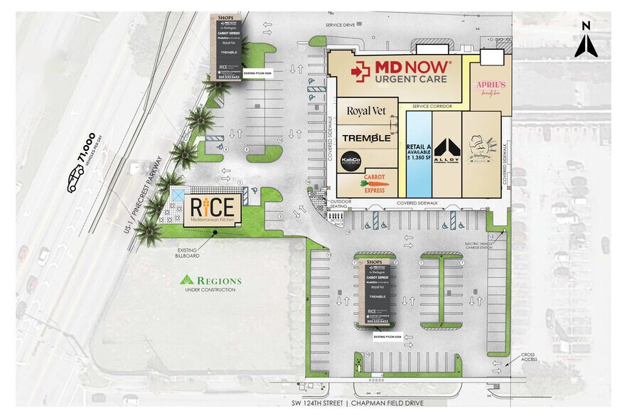 12303-12311 S Dixie Hwy, Pinecrest, FL à louer - Plan de site – Image 3 sur 7