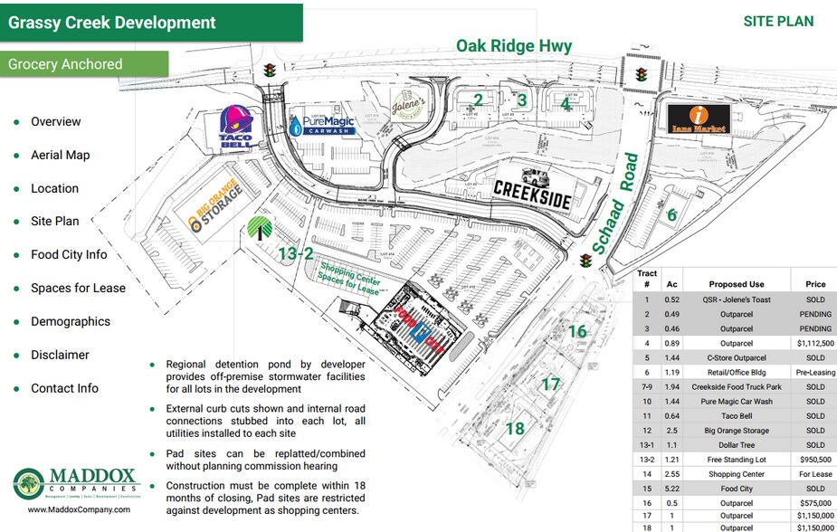 6805 Ball Camp Pike, Knoxville, TN à vendre - Plan de site – Image 2 sur 2