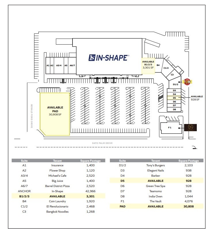 35871-35963 Date Palm Dr, Cathedral City, CA à louer Plan de site– Image 1 sur 1