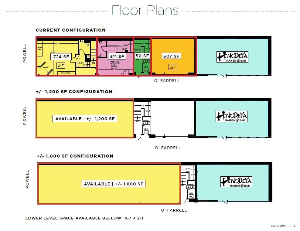 167 Powell St, San Francisco, CA à louer Plan d’étage– Image 1 sur 1