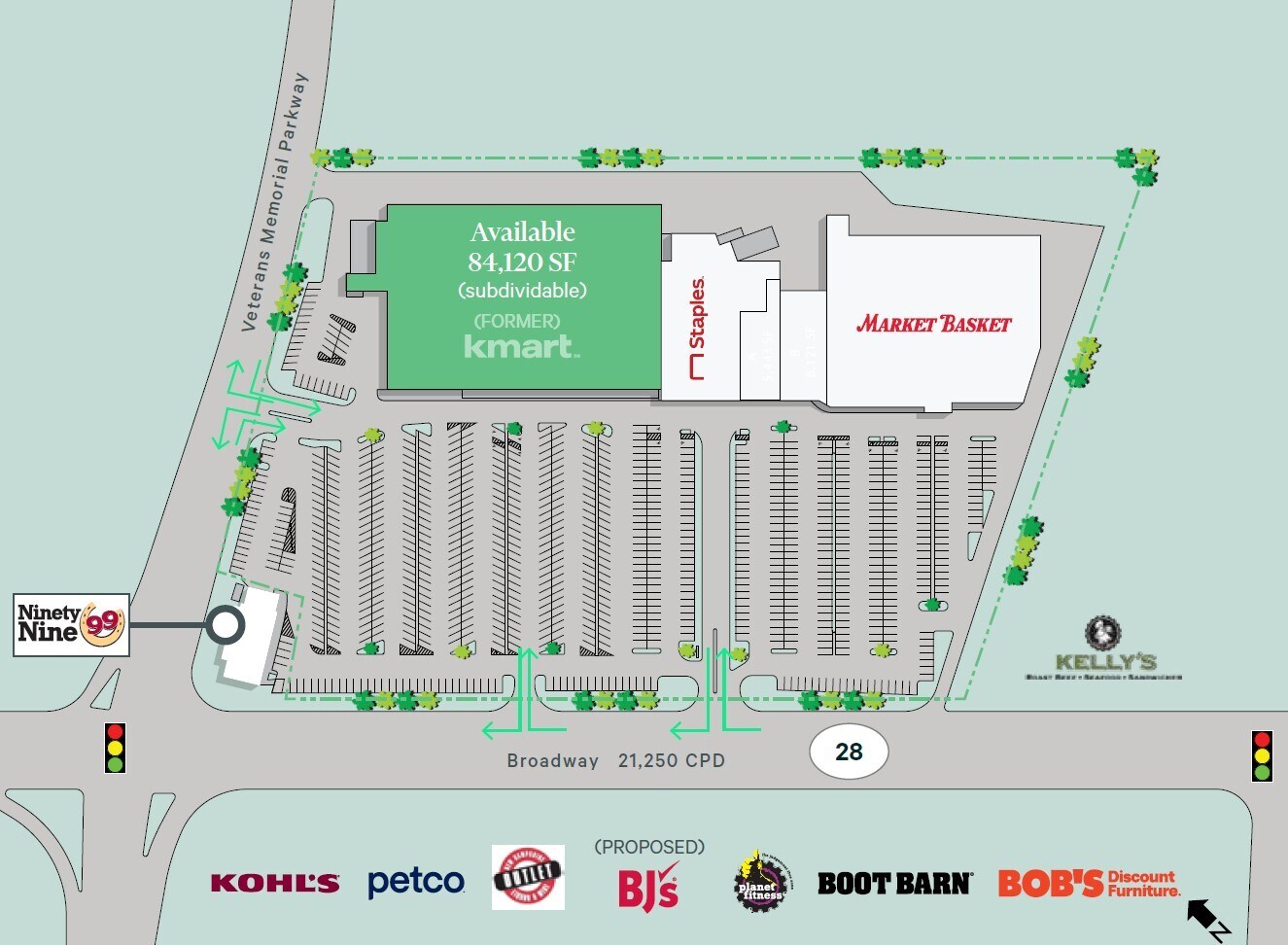161-167 S Broadway, Salem, NH à louer Plan de site– Image 1 sur 2