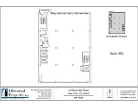 43 W 24th St, New York, NY à louer Plan d’étage– Image 2 sur 2