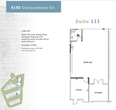 6185 Cornerstone Ct E, San Diego, CA à louer Plan d’étage– Image 1 sur 1