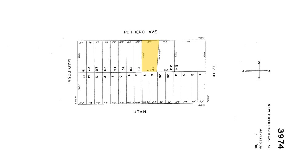 435 Potrero Ave, San Francisco, CA à louer - Plan cadastral – Image 3 sur 4