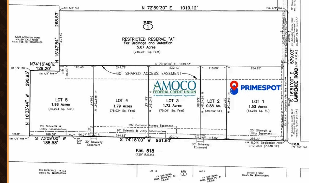 1302 Fm 518 Rd, Kemah, TX à vendre - Plan cadastral – Image 2 sur 4