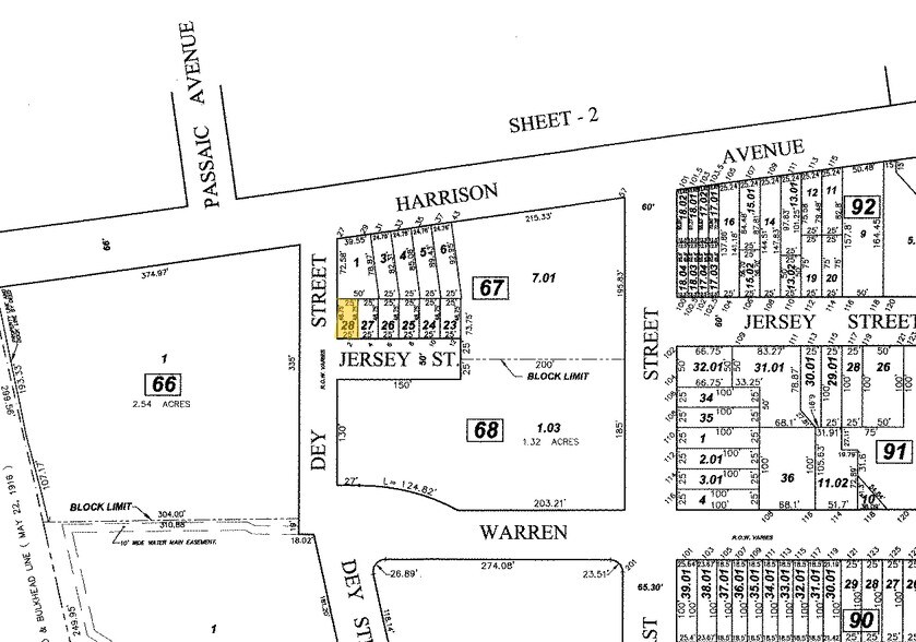 2 Jersey St, Harrison, NJ à vendre - Plan cadastral – Image 2 sur 3