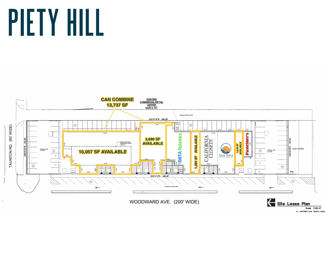 33202-33278 Woodward Ave, Birmingham, MI à louer Plan d’étage– Image 1 sur 1