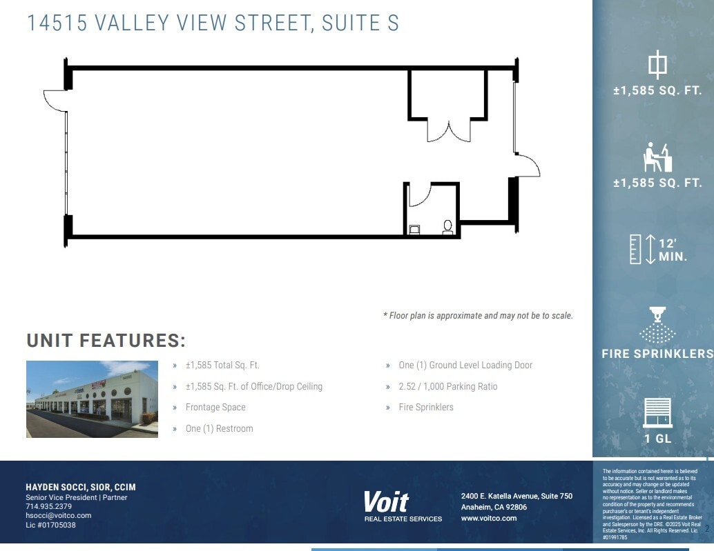 14525 Valley View Ave, Santa Fe Springs, CA à louer Plan d’étage– Image 1 sur 1