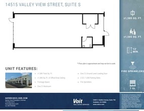 14525 Valley View Ave, Santa Fe Springs, CA à louer Plan d’étage– Image 1 sur 1