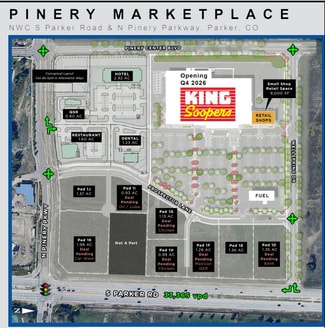 Plus de détails pour NWC Parker Rd & Pinery Pkwy - RETAIL PAD SITES, Parker, CO - Terrain à louer