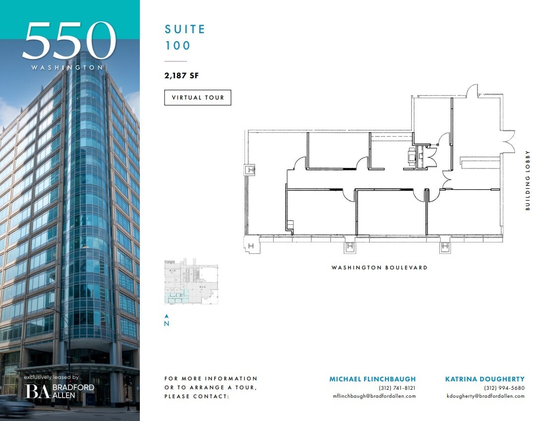 550 W Washington Blvd, Chicago, IL à louer Plan d’étage– Image 1 sur 4