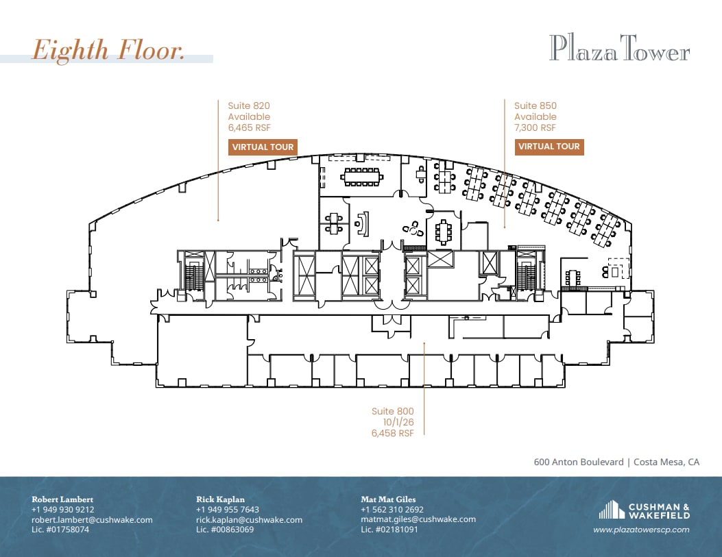 650 Town Center Dr, Costa Mesa, CA à louer Plan d’étage– Image 1 sur 1