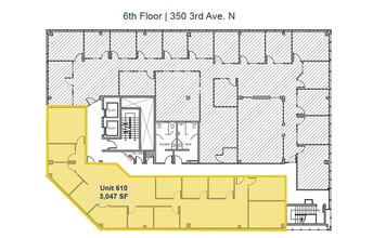 340-350 3rd Ave N, Saskatoon, SK à louer Plan d’étage– Image 2 sur 2