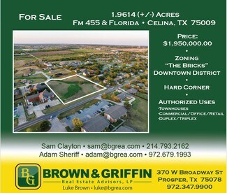 Plus de détails pour FM 455, Celina, TX - Terrain à vendre