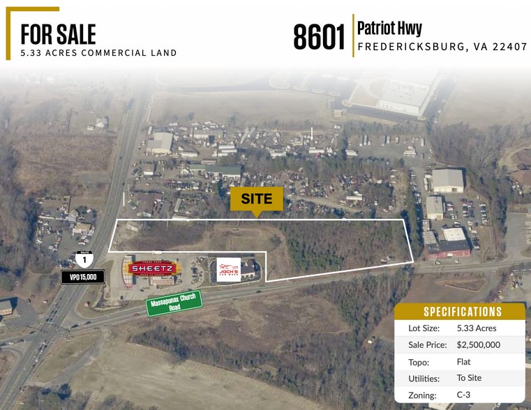 8601 Patriot Hwy, Fredericksburg, VA à vendre - Aérien – Image 1 sur 4
