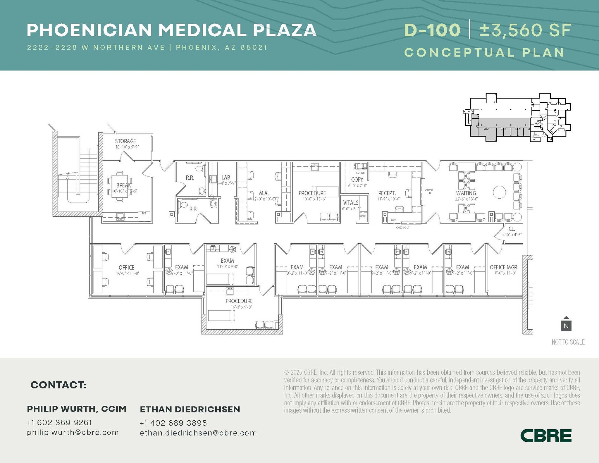 2222-2228 W Northern Ave, Phoenix, AZ à louer Plan d’étage– Image 1 sur 1
