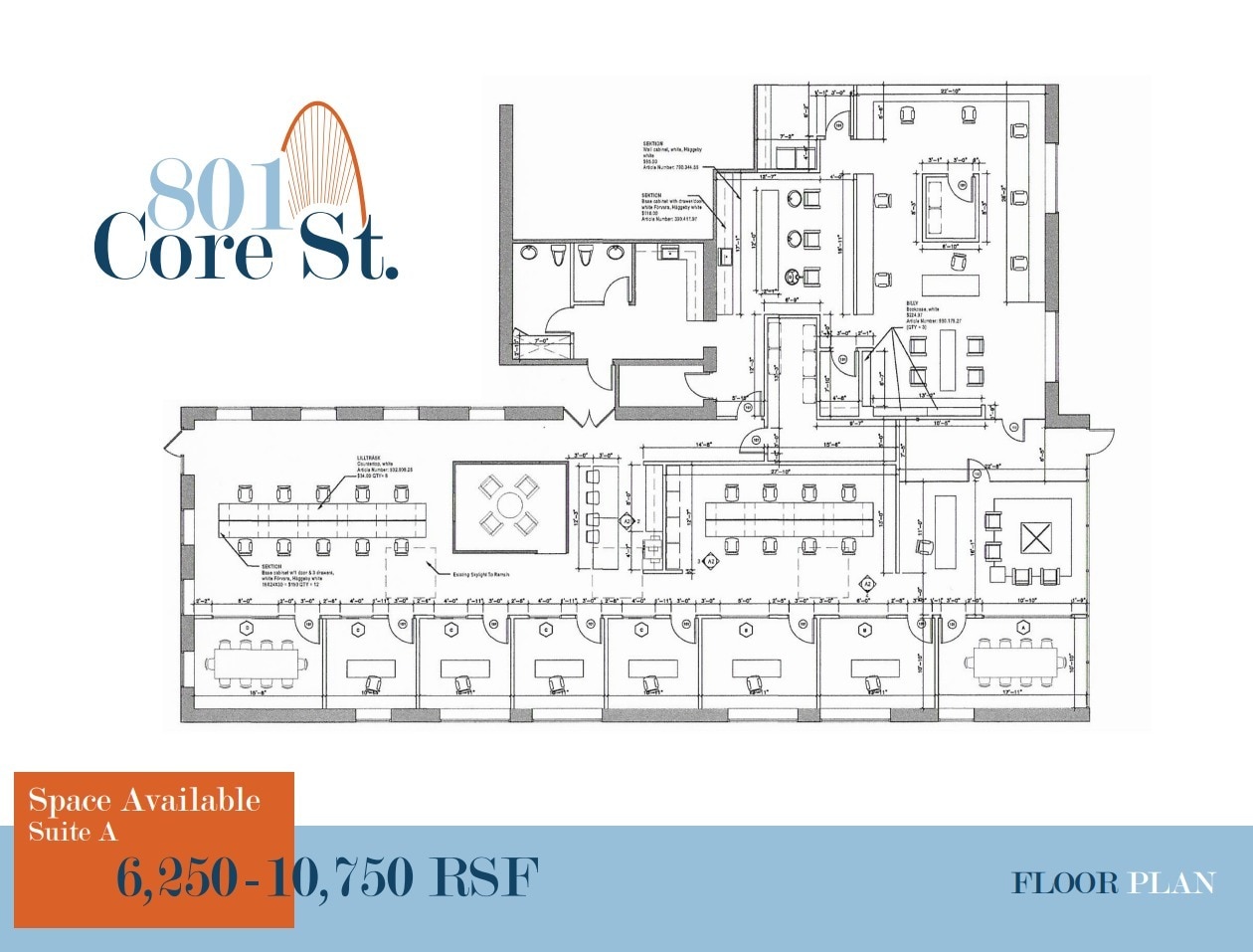 801 Core St, Dallas, TX à vendre Plan d’étage– Image 1 sur 1