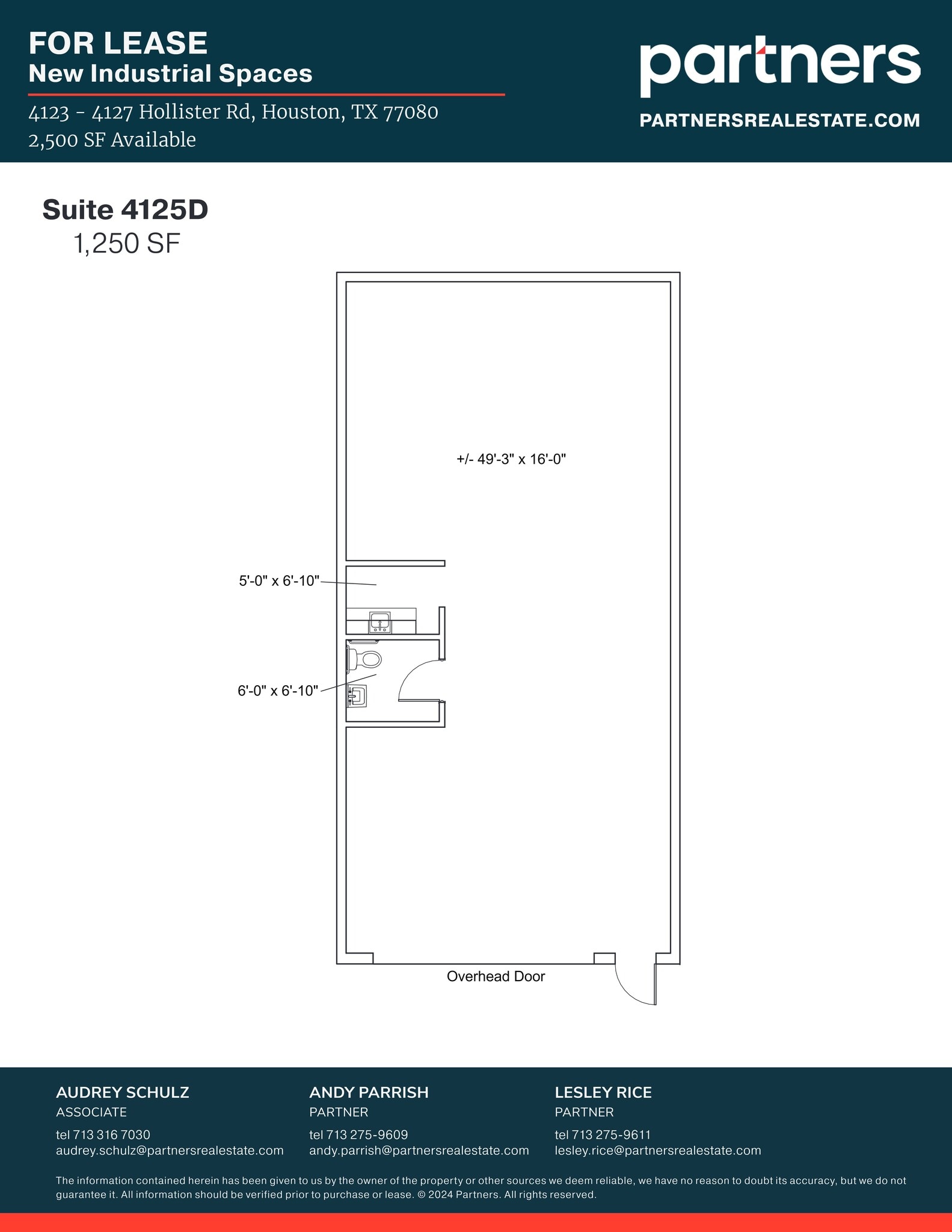 4125 Hollister Rd, Houston, TX à louer Plan de site– Image 1 sur 1