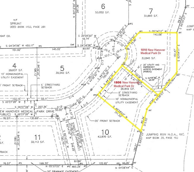 1806 New Hanover Medical Dr, Wilmington, NC à vendre - Plan cadastral – Image 3 sur 3