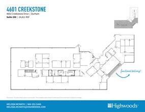 4601 Creekstone Dr, Durham, NC à louer Plan d’étage– Image 1 sur 2