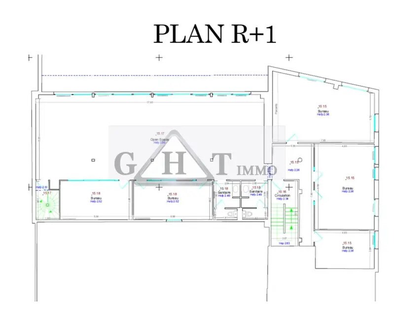 Bureau dans Nanterre à louer Plan d’étage– Image 1 sur 2