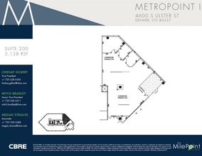 4600 S Ulster St, Denver, CO à louer Plan d’étage– Image 1 sur 1