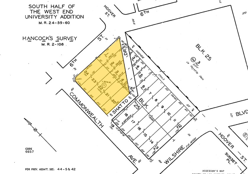 600 S Commonwealth Ave, Los Angeles, CA à louer - Plan cadastral – Image 3 sur 8