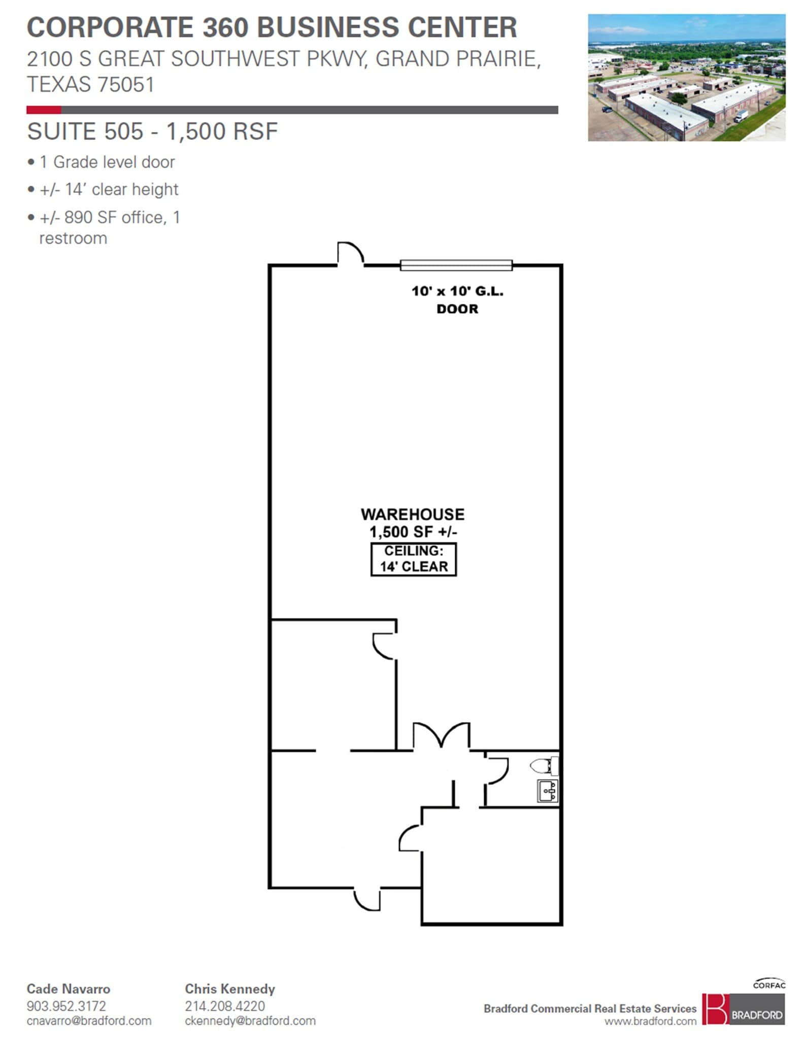 2100 S Great Southwest Pky, Grand Prairie, TX à louer Plan d’étage– Image 1 sur 1