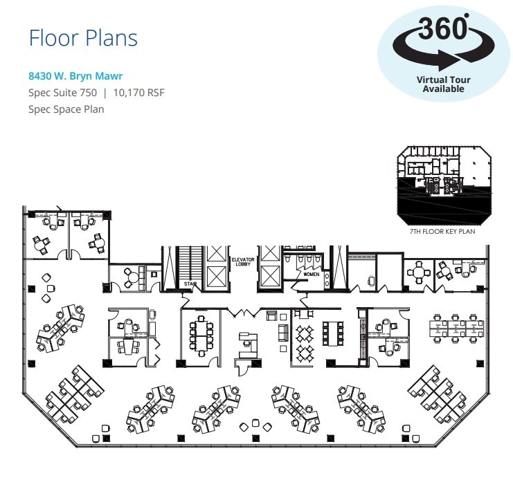 8410 W Bryn Mawr Ave, Chicago, IL à louer Plan d’étage– Image 1 sur 2