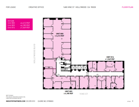 1680 N Vine St, Hollywood, CA à louer Plan d’étage– Image 1 sur 1