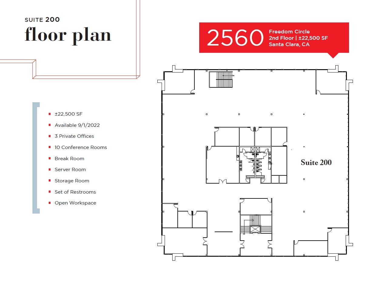 2518 Mission College Blvd, Santa Clara, CA à louer Plan d’étage– Image 1 sur 1