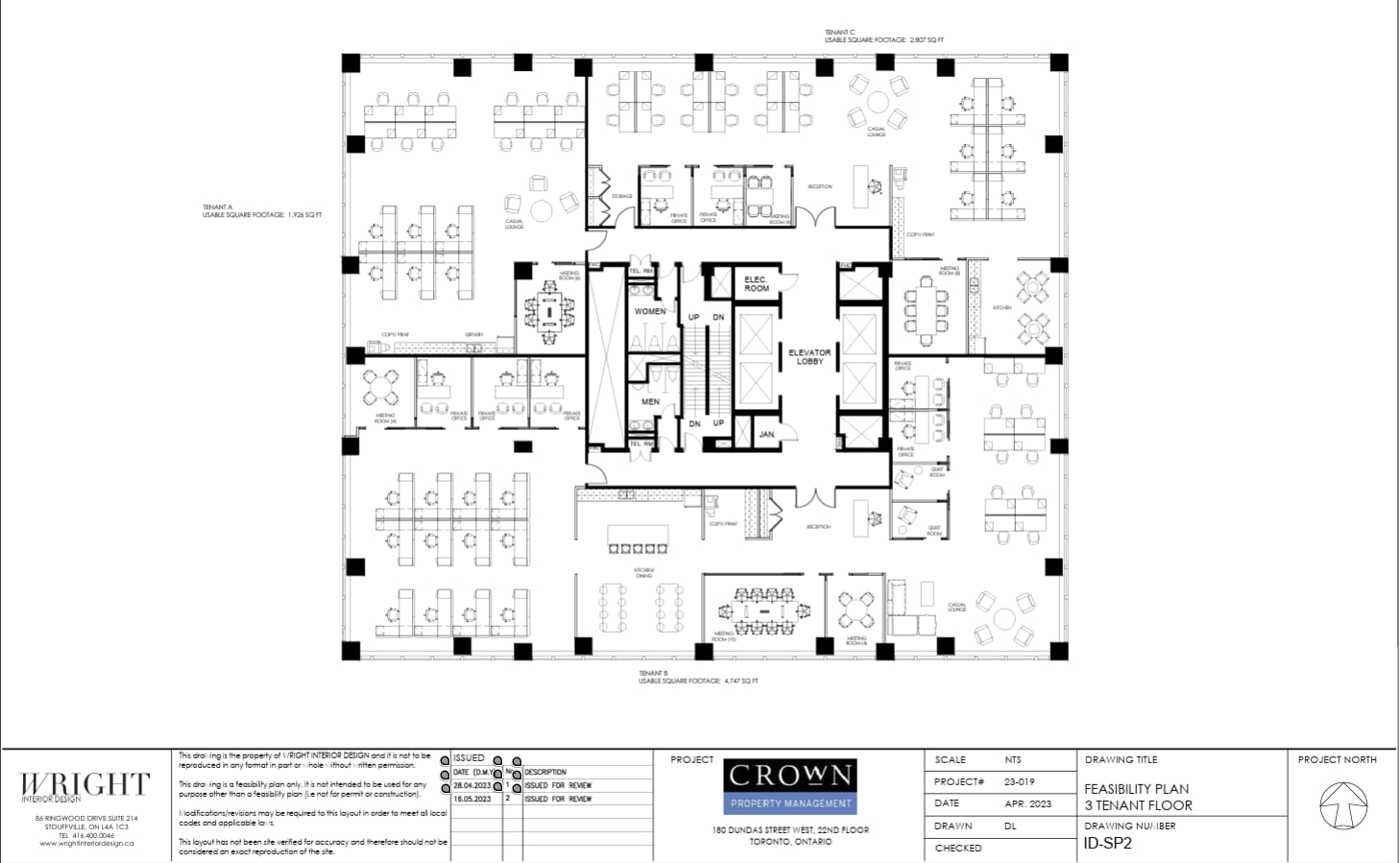 180 Dundas St W, Toronto, ON à louer Plan d’étage– Image 1 sur 2
