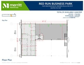 11201 Dolfield Blvd, Owings Mills, MD à louer Plan d’étage– Image 1 sur 1